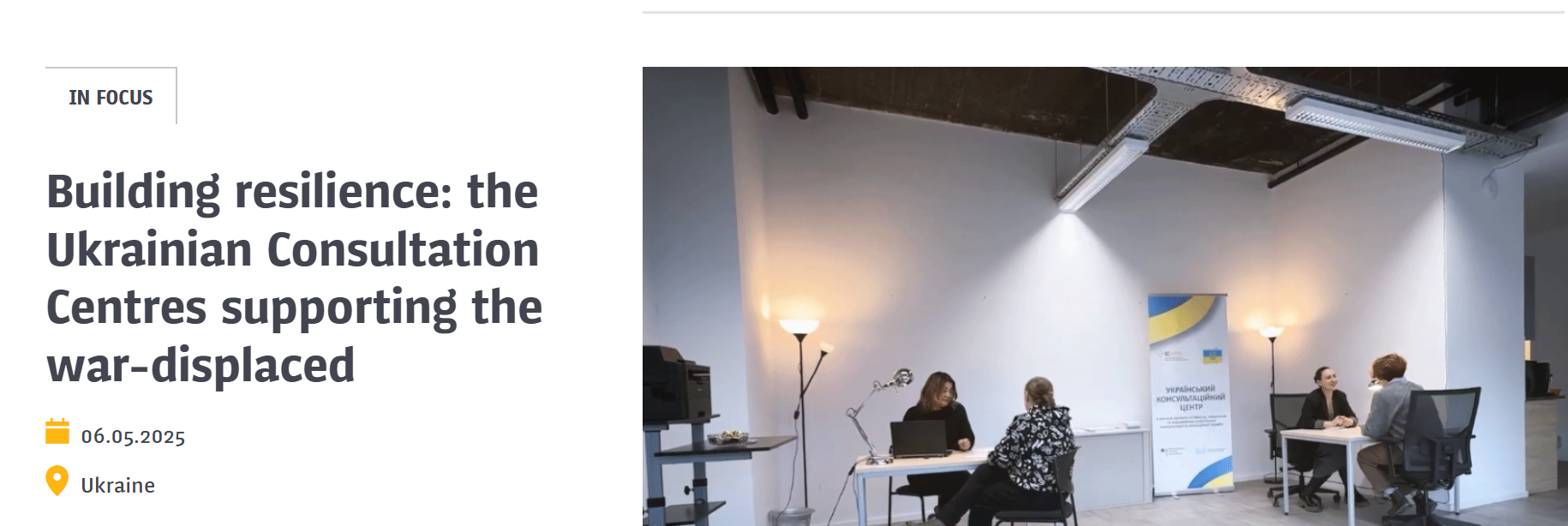 Building resilience: the Ukrainian Consultation Centres supporting the war-displaced